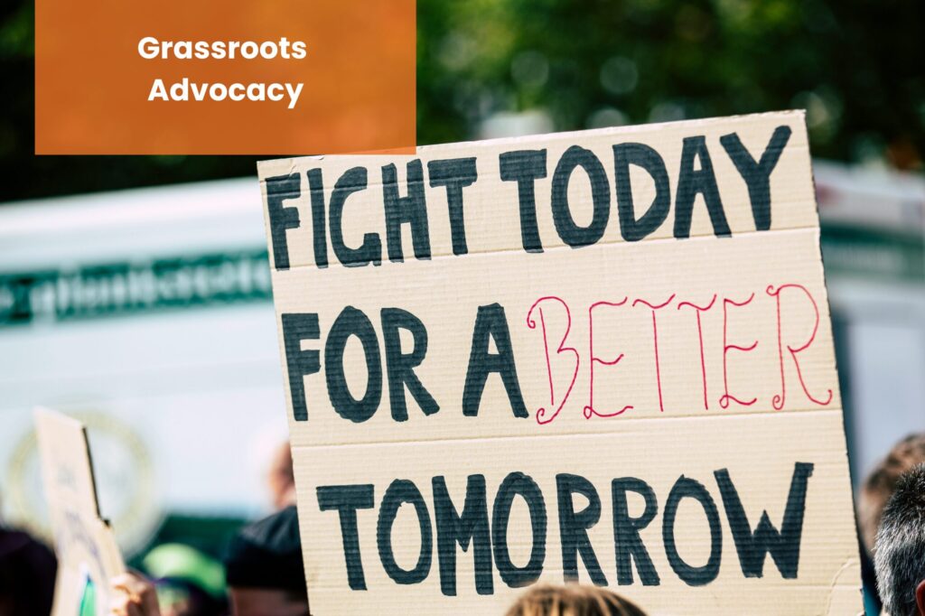 Protest sign Fight today for a better tomorrow.